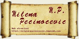 Milena Pečinoćević vizit kartica